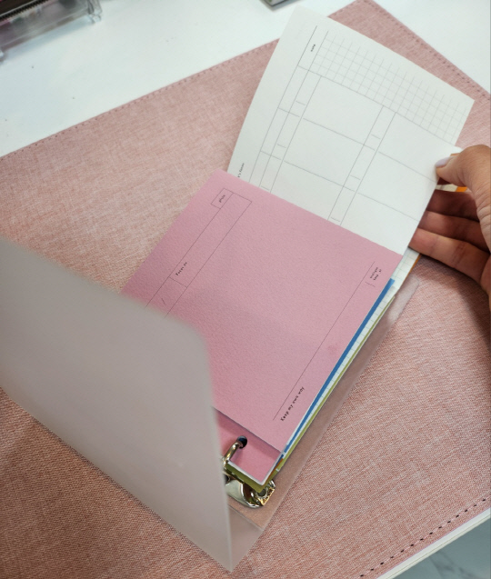 아날로그키퍼 PP노트·커버로 만든 다이어리.